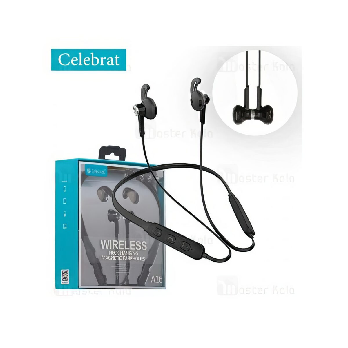 ⁦• Celebrat Magnetic Wireless Headset Bluetooth Neckband⁩ - الصورة ⁦1⁩